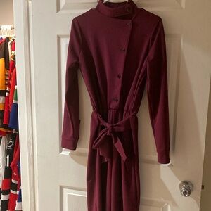 Burgundy Button-Up Dance Costume